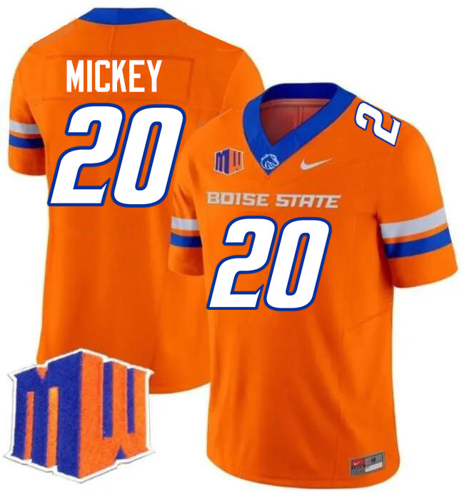 Jaden Mickey Jersey, Boise State Broncos College Football Jersey College Uniforms-Orange  Jaden Mickey Jersey, Boise State Broncos College Football Jersey College Uniforms-Orange